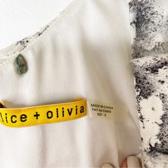 Alice + Olivia Black White Bandage Tape Dress Size 2 - Picture 9 of 11